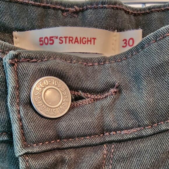 Levi’s 505 Straight Leg Jeans Dark Green Women’s 30 - Picture 6 of 6